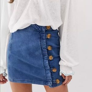 Denim Free People Skirt Sz 0